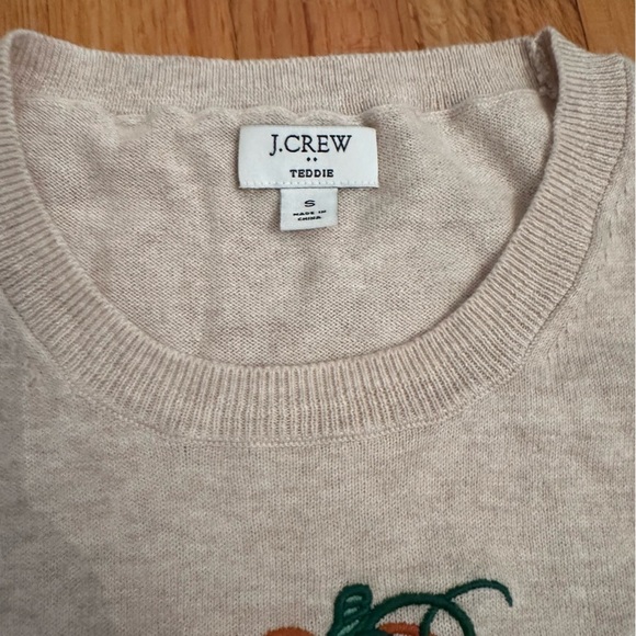 New women's S J Crew Factory Halloween sequin pumpkin Teddie sweater (n3) - Picture 5 of 9